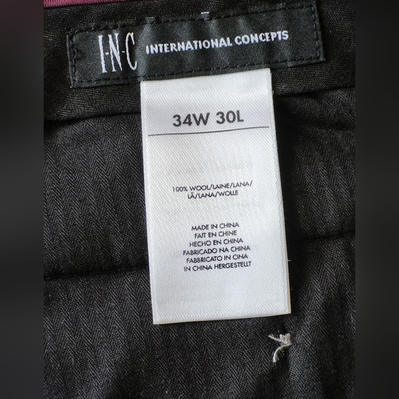 INC Light Wool Dress Pants 34×30 - Picture 4 of 5